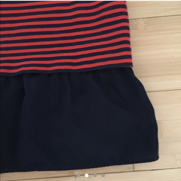 J. Crew navy + red striped peplum top - Picture 4 of 4